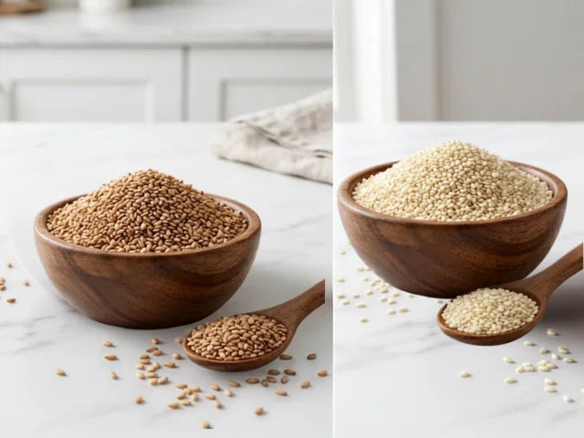 What Is the Nutritional Difference Between Hulled & Unhulled Sesame Seeds?