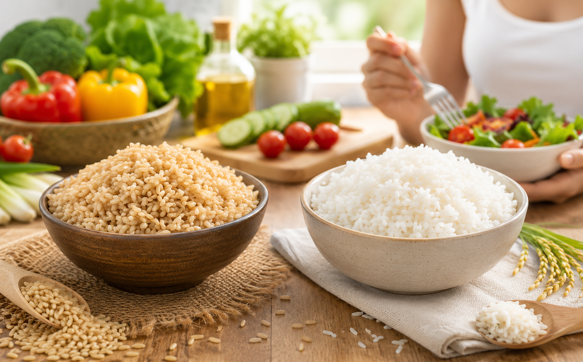What are the Health benefits of Brown Rice and White Rice