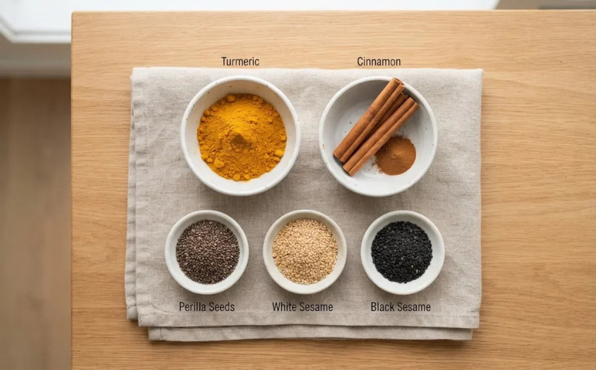 Nourish Your Body with Organic Spices, Perilla Seeds, and Sesame Seeds