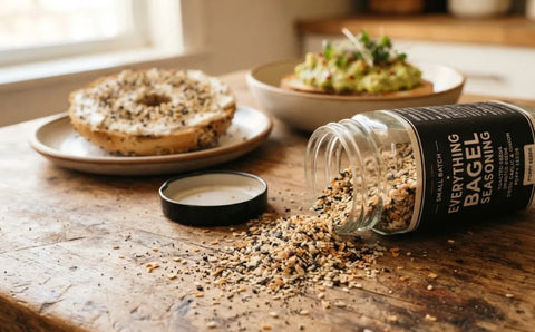 McCabe Organic Everything Bagel Seasoning sprinkled on roasted vegetables