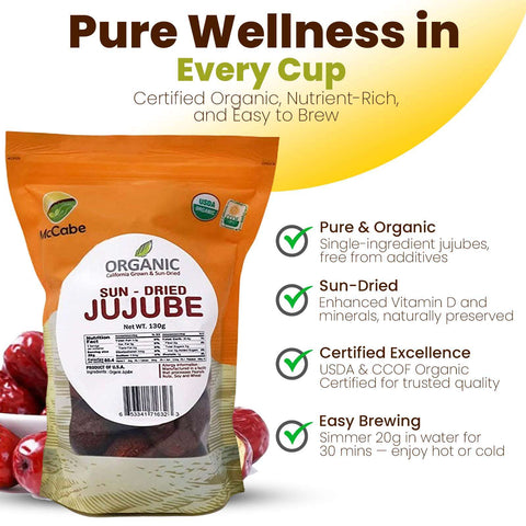 SFMart McCabe Organic Sun-Dried Jujube, 130g Dried Foods- SFMart