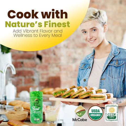 SFMart McCabe Organic Crushed Basil Leaves,75g Sauces & Spices- SFMart
