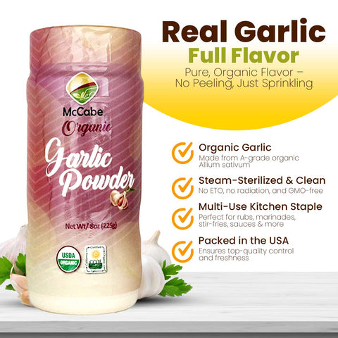 SFMart McCabe Organic Garlic Powder, 8oz - SFMart