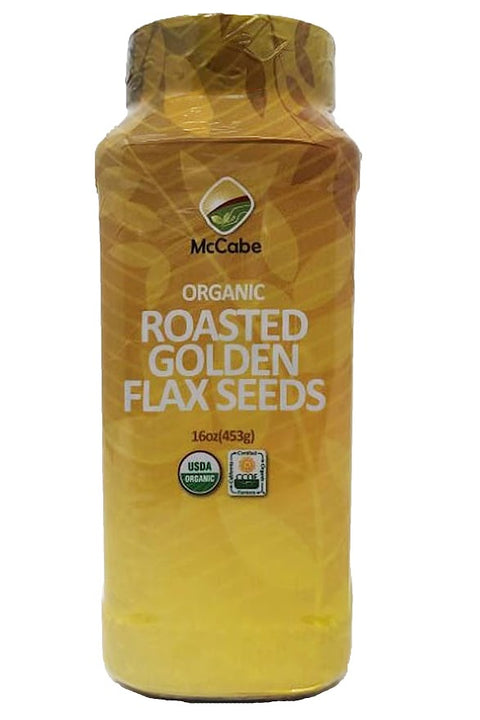 SFMart McCabe Organic Roasted Golden Flax Seeds (유기농 아마씨) 1lb - SFMart
