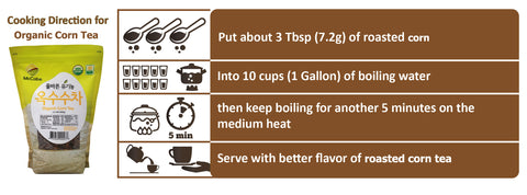 SFMart McCabe Organic Tea, (4-Pack) (1.5lbs Corn Tea, 1.5lbs Barley Tea, 1.75lbs Black Bean Tea, and 2lbs Brown Rice Tea) Tea & Coffee- SFMart